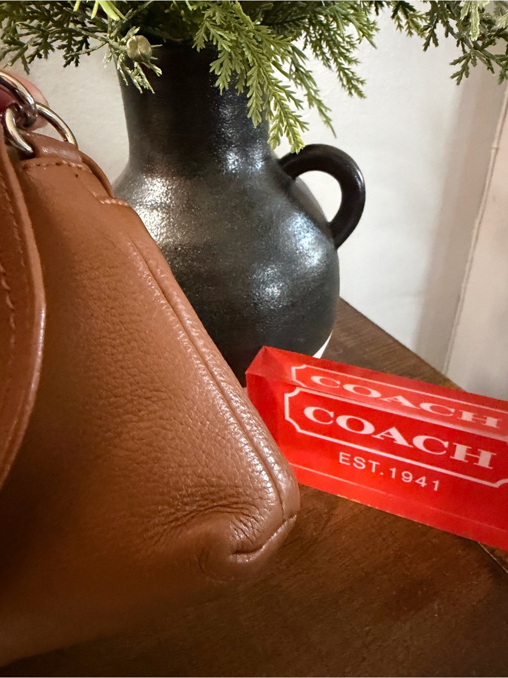 Coach Park Leather Flap Large Wristlet - Picture 6 of 14